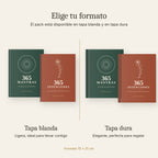 Pack 365 Mantras y 365 Intenciones disponible en tapa blanda y tapa dura, formato 15 x 21 cm