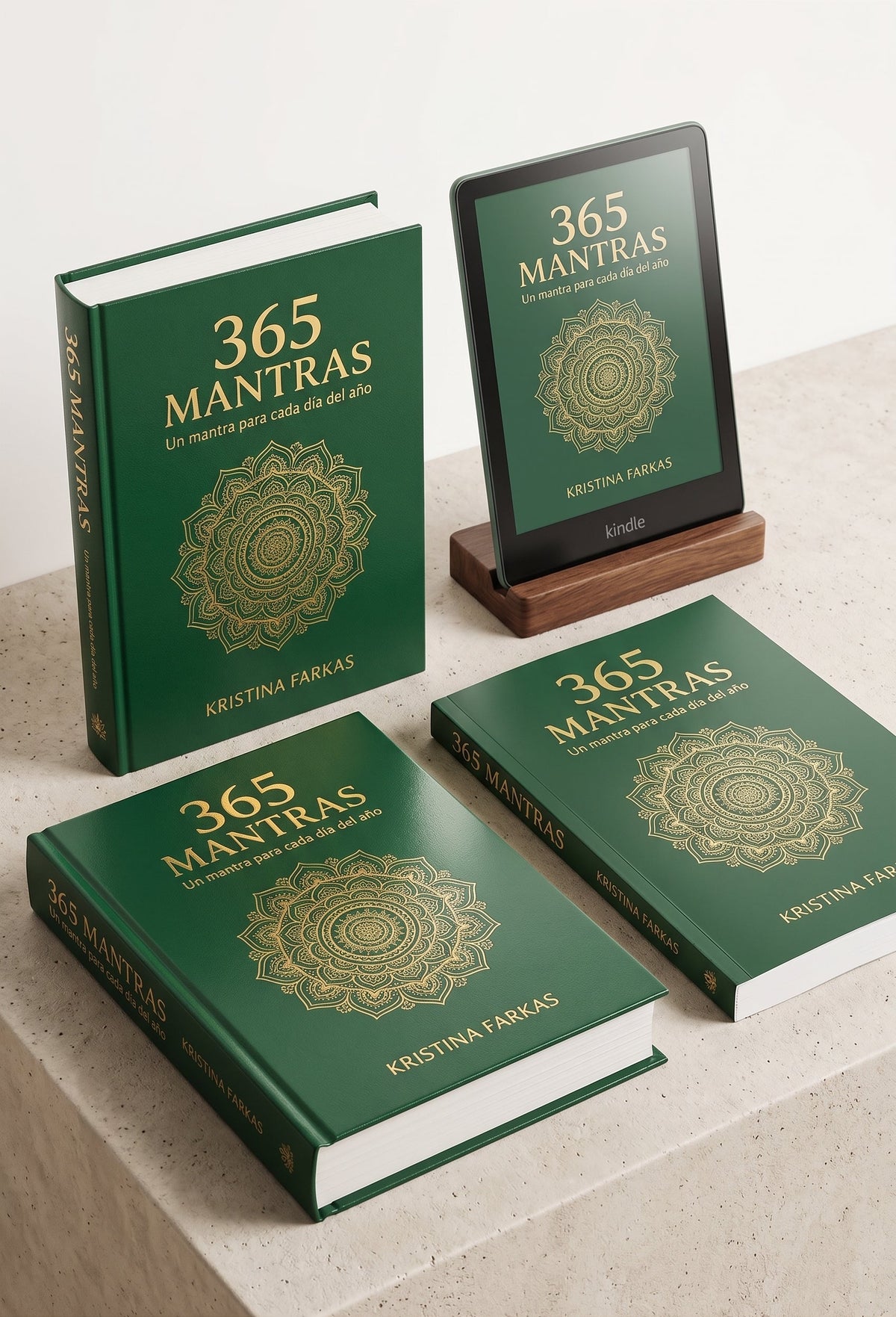 365 Mantras de Kristina Farkas en tapa dura, tapa blanda y ebook en Kindle, un mantra para cada día del año