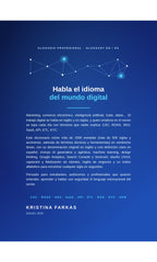 Contraportada del Diccionario Maestro Exhaustivo de Acrónimos y Términos Digitales de Kristina Farkas con sinopsis: más de 1.500 entradas en 28 áreas del mundo digital