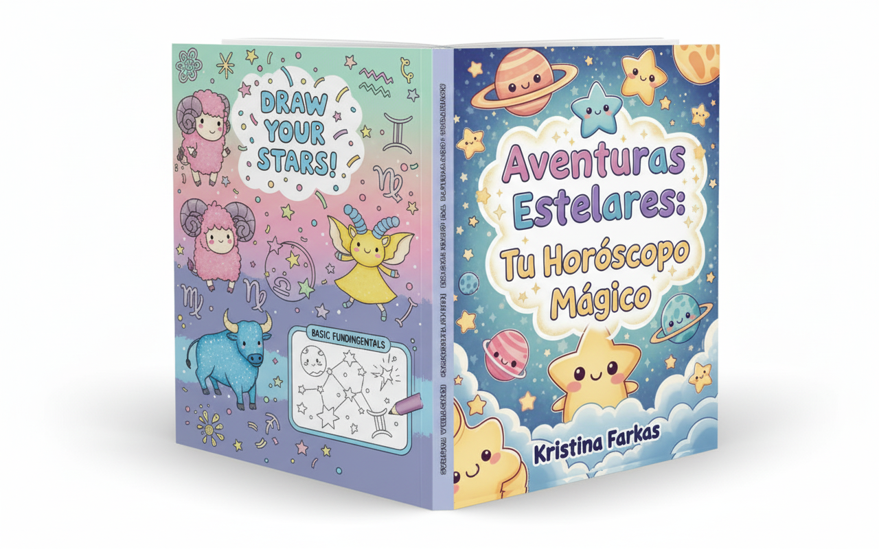 Aventuras Estelares. Colorea los Signos del Zodíaco. Dibujos Kawaii