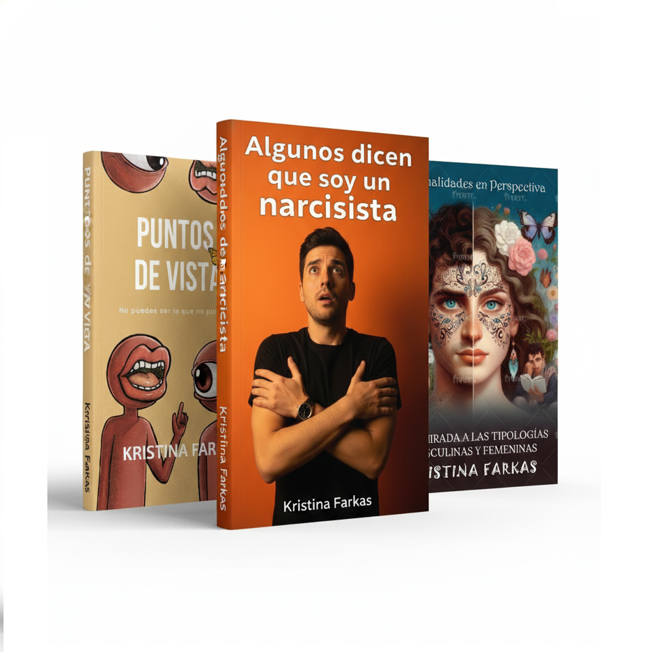 Pack de 3 libros sobre psicología humana y autoconocimiento. Narcisismo, tipos de personalidad y perspectivas