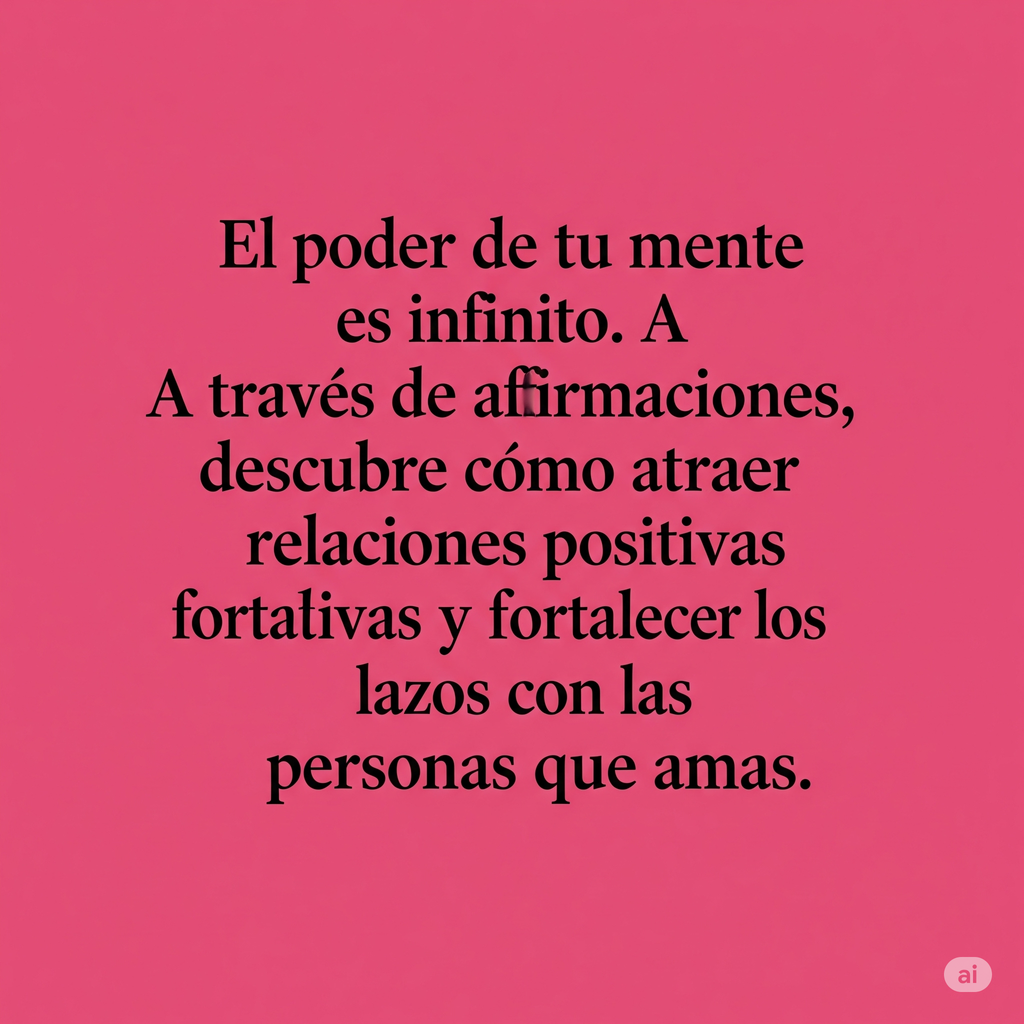 Afirma Tu Mente. Conexión y Relaciones