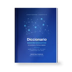 Libro Diccionario Maestro Exhaustivo de Acrónimos y Términos Digitales de Kristina Farkas en tapa dura con cubierta azul de diseño tecnológico, 15x21 cm