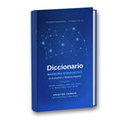Libro Diccionario Maestro Exhaustivo de Acrónimos y Términos Digitales de Kristina Farkas en tapa dura con cubierta azul de diseño tecnológico, más de 1.500 entradas