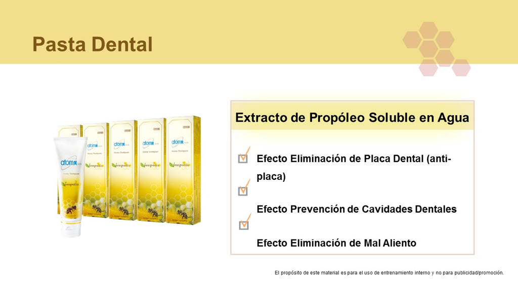 Pasta de Dientes Própolis Familiar 5 x 200g, Protección Natural y Efectiva - presentación y envase del producto - Cosmética Coreana Atomy