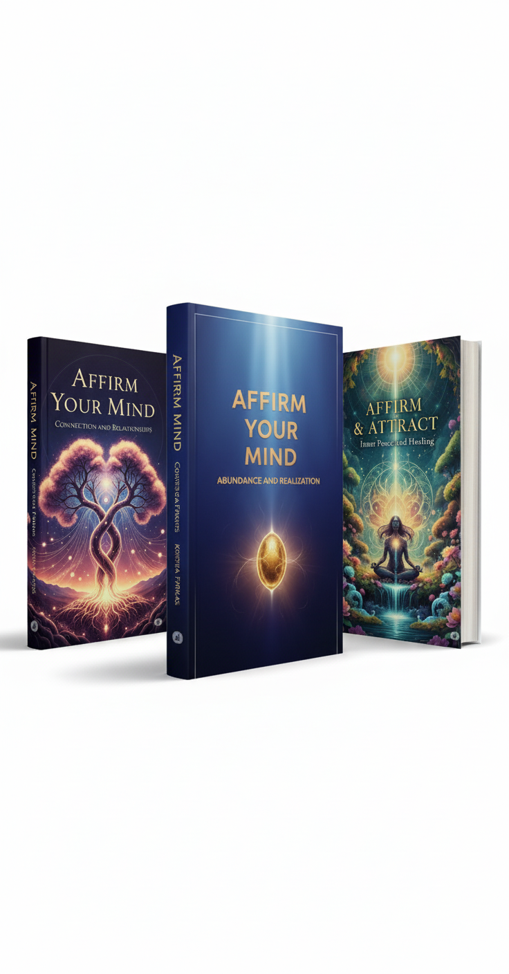 Affirm Your Mind Pack. 3 Books, 480 Affirmations. Love, Abundance, Inner Peace