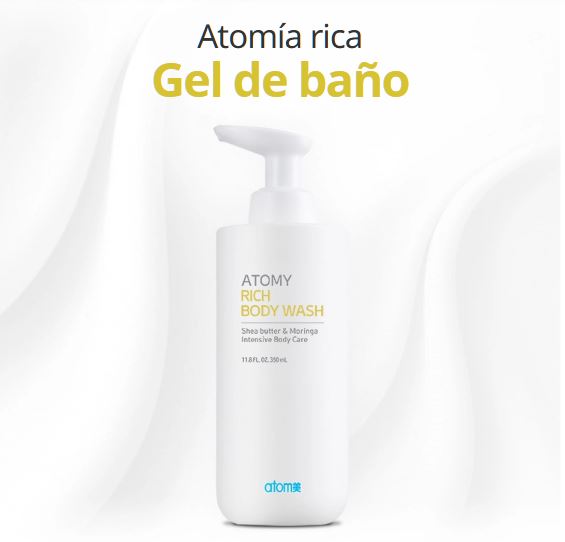Gel de ducha / crema corporal ultra rico de Set Corporal Ultra Rico Gel de Ducha y Crema Corporal 350ml + 200ml, Piel Sensible - Cosmética Coreana Atomy
