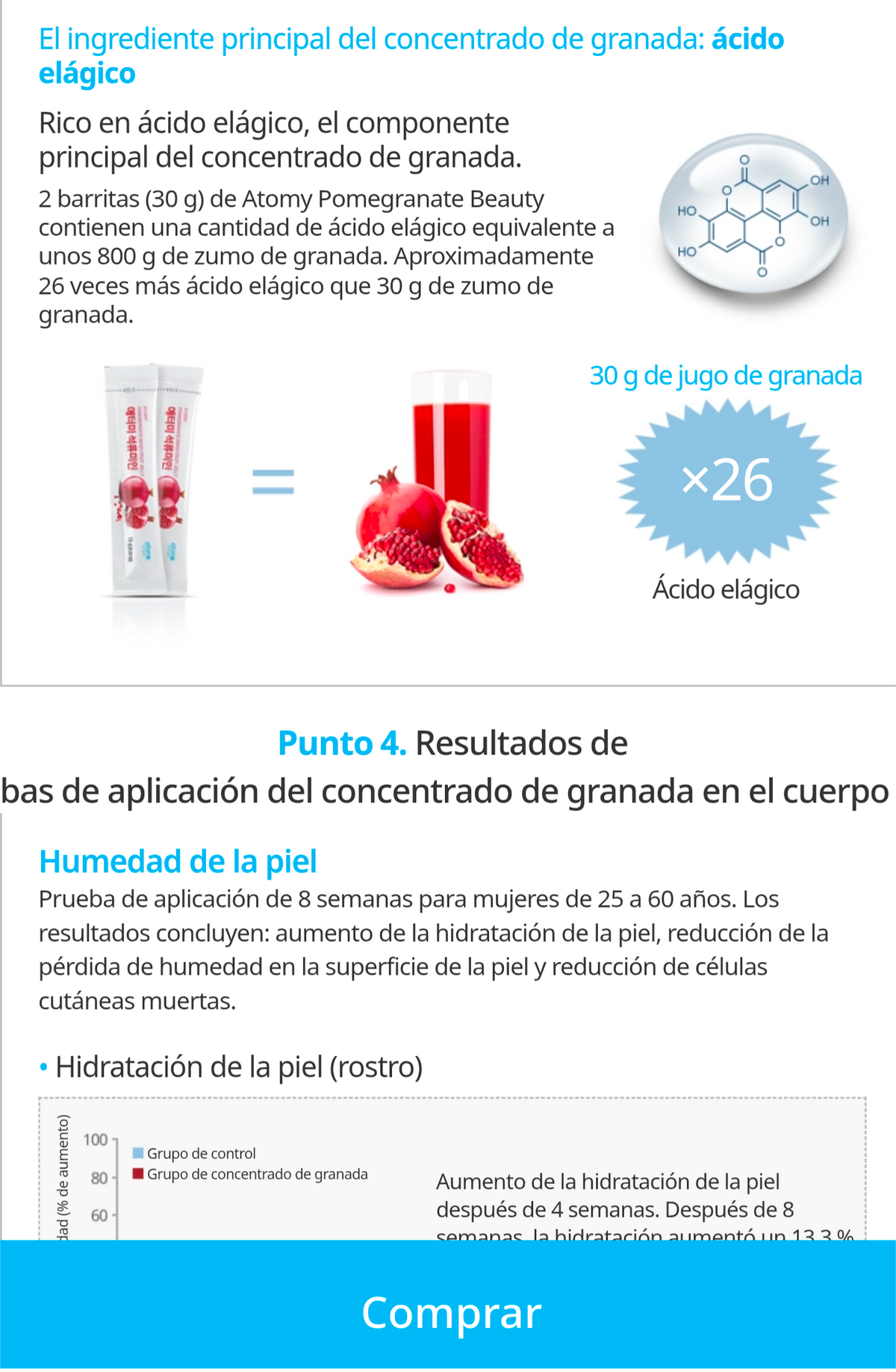 Suplemento Granada Beauty 60 Barritas de Gelatina con Ácido Elágico, Bienestar Hormonal Femenino - vista adicional del producto (2) - Cosmética Coreana Atomy
