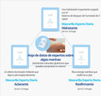 Mascarilla Diaria en Hoja 10 Sobres x 24g, con Colágeno, Péptidos y Ginseng - presentación y envase del producto - Cosmética Coreana Atomy