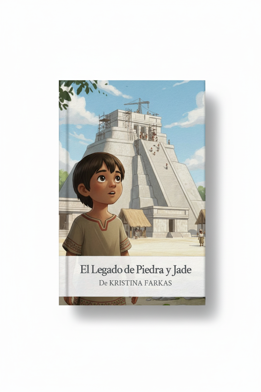 El Legado de Piedra y Jade – cuento infantil maya sobre las pirámides y la identidad, portada del libro