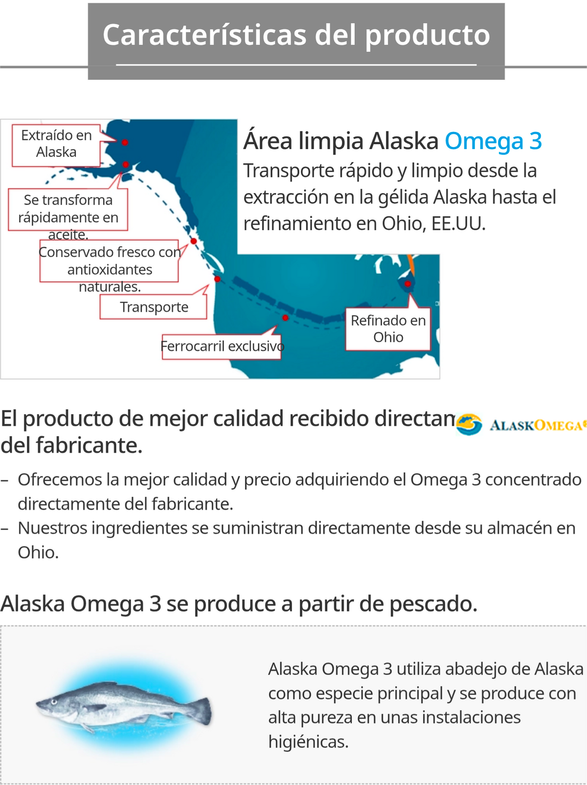 Suplemento Omega-3 con EPA y DHA de Abadejo de Alaska, Salud Cardiovascular y Cerebral - vista adicional del producto (2) - Cosmética Coreana Atomy