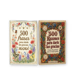 Portadas de los libros de gratitud para mamá y papá: 500 frases para darte las gracias, regalo emotivo para padres