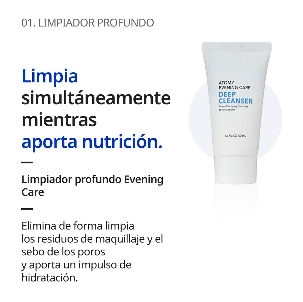Set de Viaje Limpieza Facial, Capilar y Cuerpo, 6 Productos Esenciales 6 x 40 ml - presentación y envase del producto - Cosmética Coreana Atomy