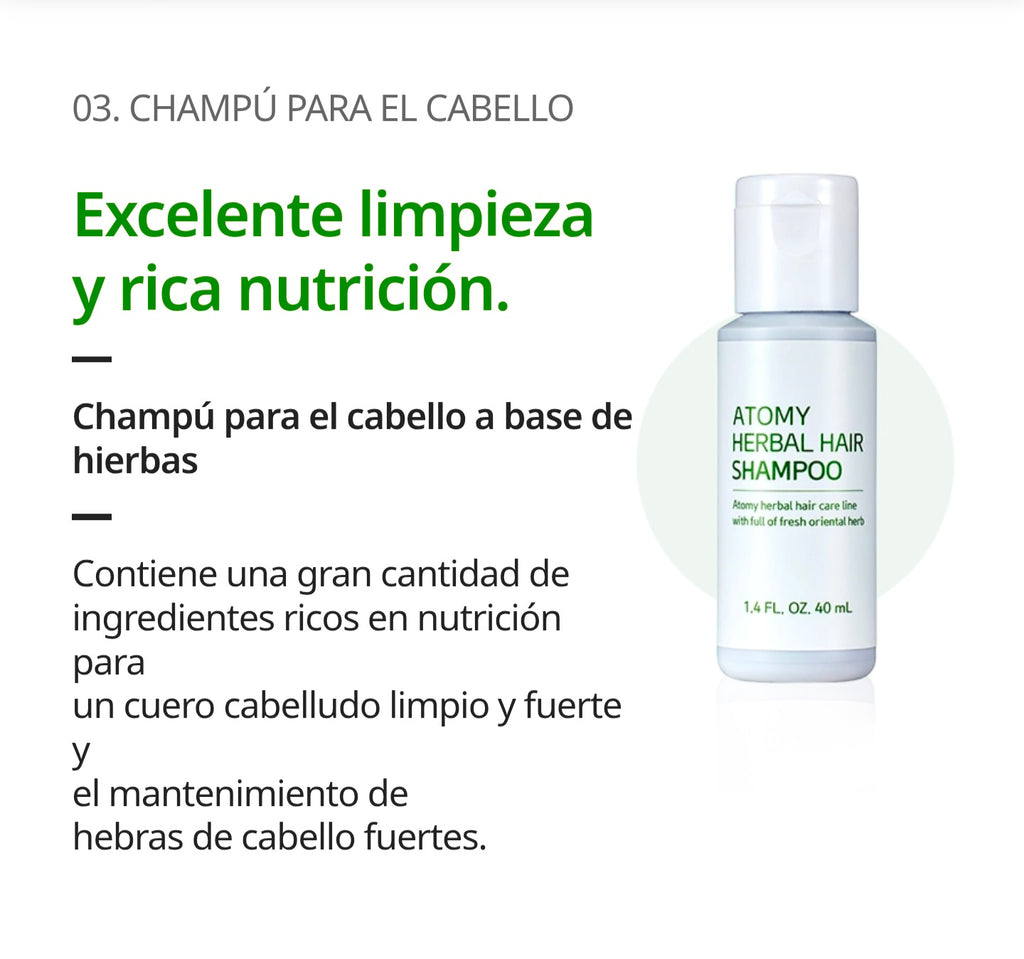 Set de Viaje Limpieza Facial, Capilar y Cuerpo, 6 Productos Esenciales 6 x 40 ml - presentación y envase del producto - Cosmética Coreana Atomy