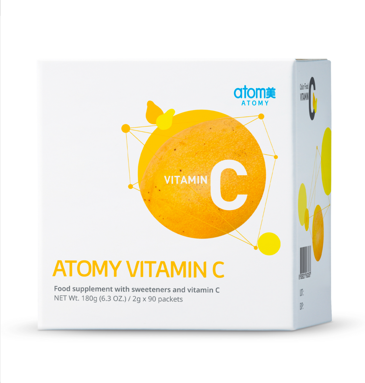Vitamina C 180g, 90 Sobres de 2g c/u, Antioxidante con 7 Tipos de Alimentos - vista adicional del producto (4) - Cosmética Coreana Atomy